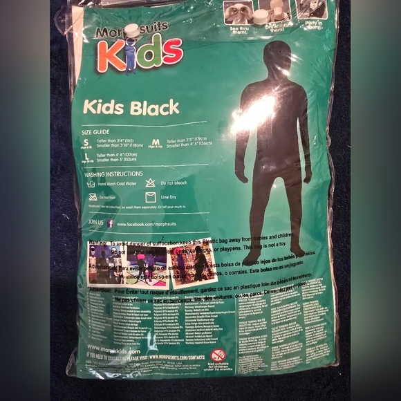 MorphCostumes Kids Black MorphSuit - Picture 4 of 5